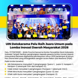 UIN Datokarama Palu Raih Juara Umum pada Lomba Inovasi Daerah Masyarakat 2026